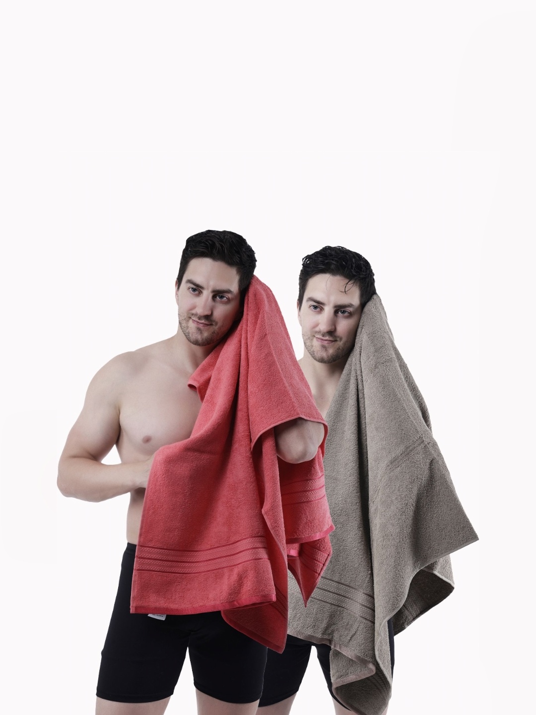 

Dollar Pink & Brown 2 Pieces Cotton 400 GSM Bath Towels