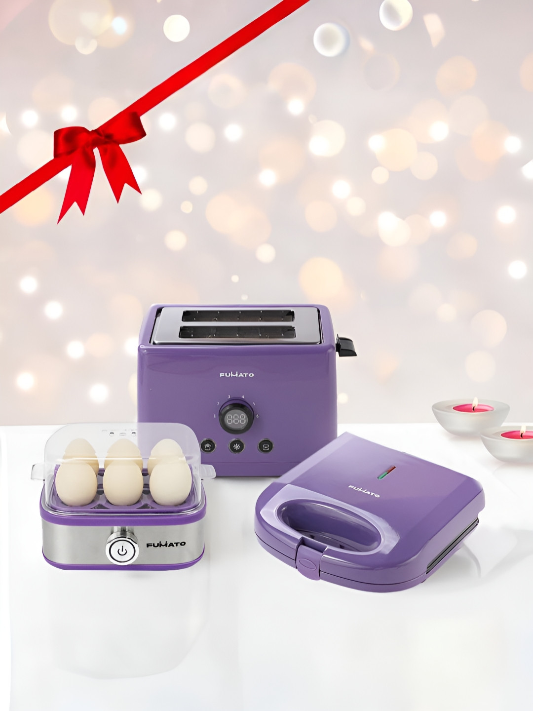 

The Better Home Fumato Purple 3 Pcs Aluminium Sandwich Maker With Toaster & Egg Maker
