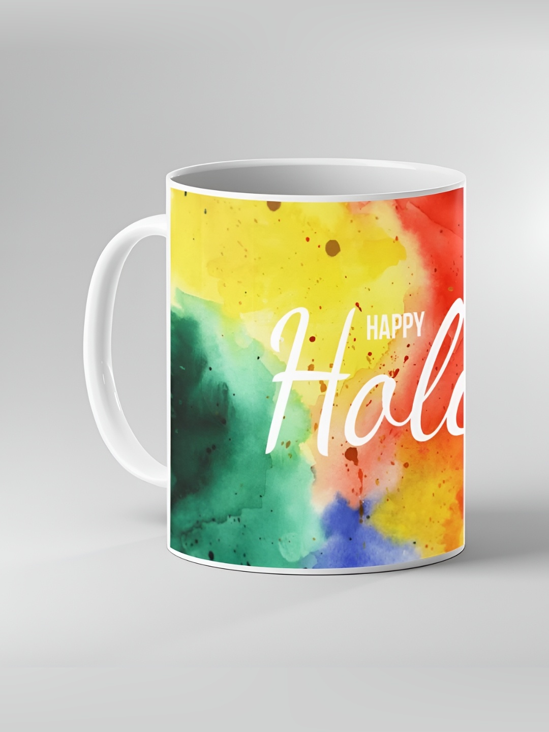 

Keviv White & Yellow Printed Ceramic Coffee Mug 325 ml