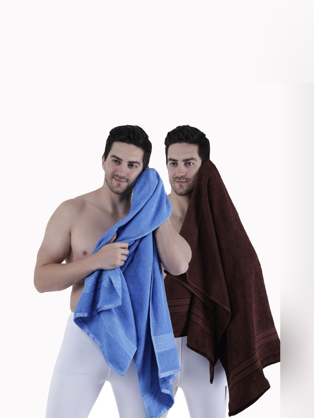 

Dollar Blue & Brown 2 Pieces Cotton 400 GSM Bath Towels