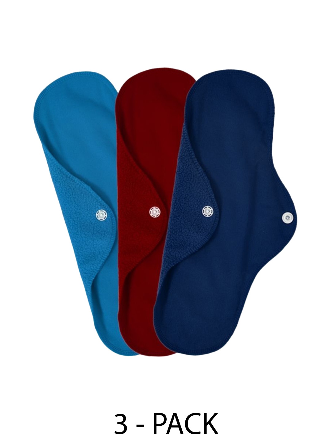 

CareDone 3Pcs Washable and Reusable Leakproof Sanitary Cloth Pads, Multi