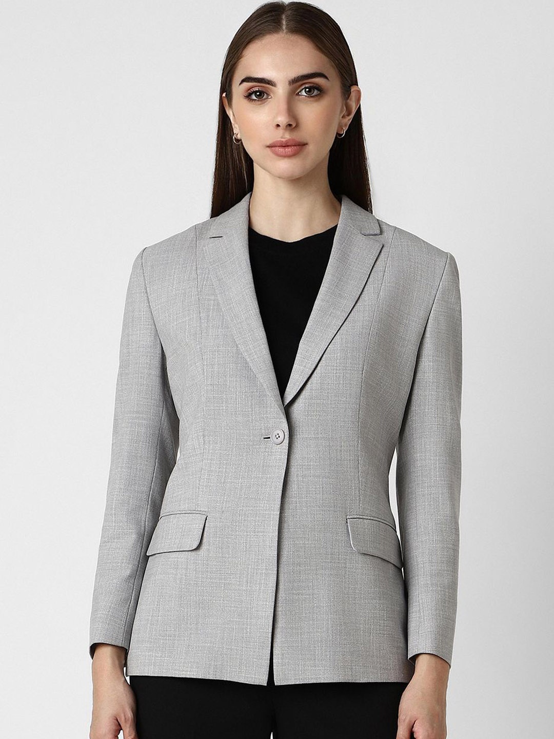 

Van Heusen Woman Single-Breasted Formal Blazer, Grey