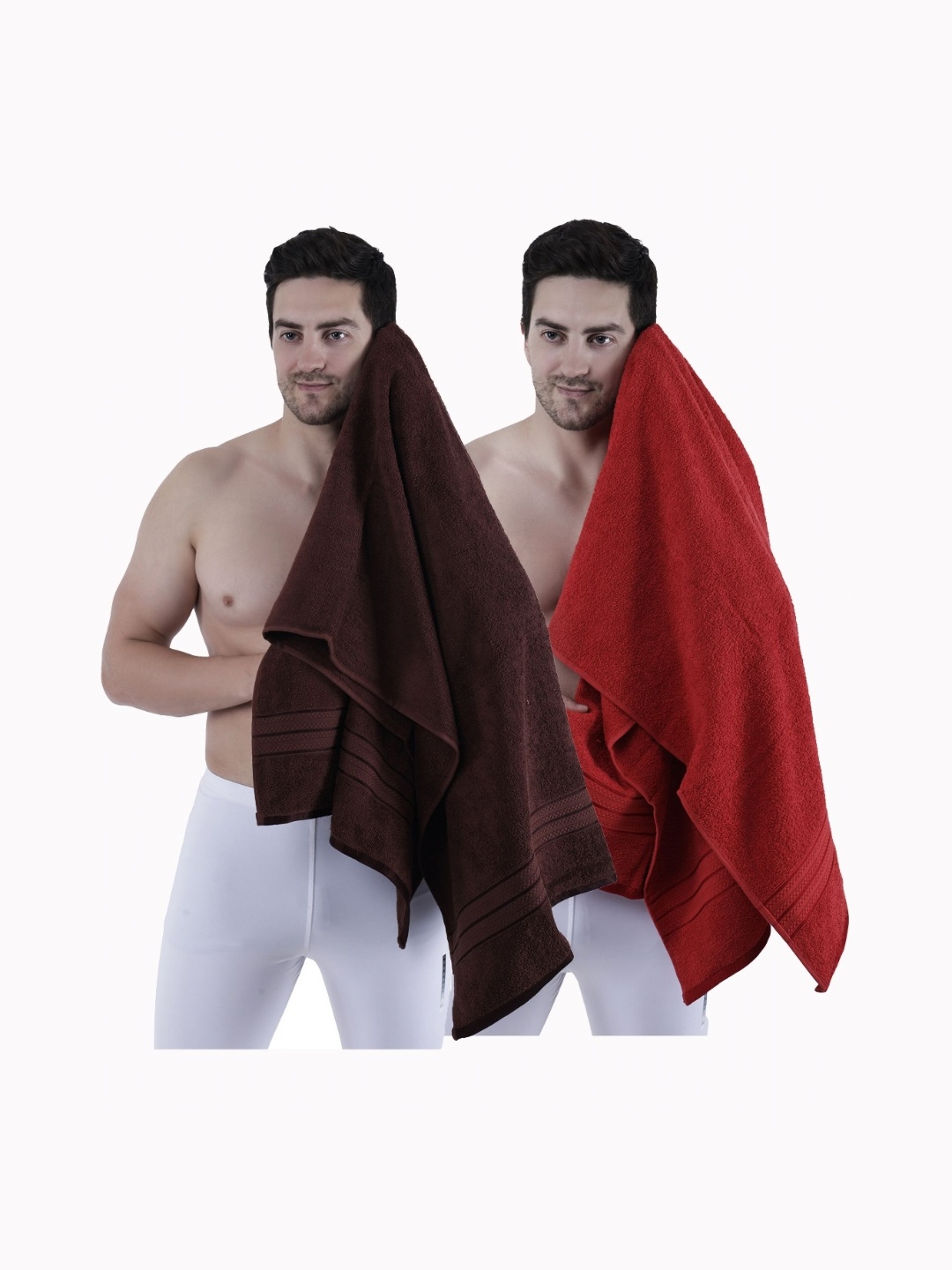 

Dollar Red & Brown 2 Pieces Cotton 400 GSM Bath Towels