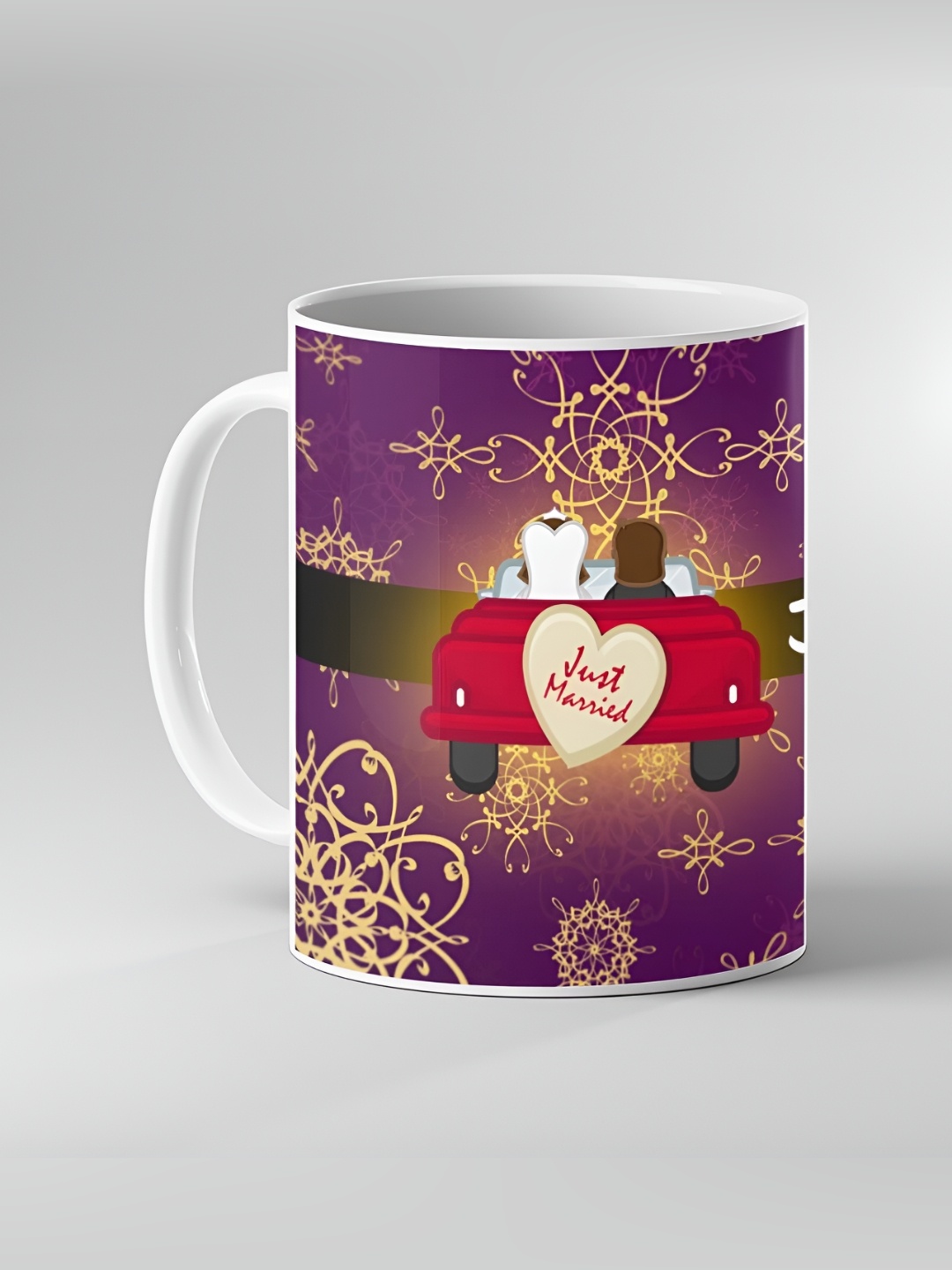 

Keviv Purple and Red Text or Slogans Printed Ceramic Glossy Mugs 325ml