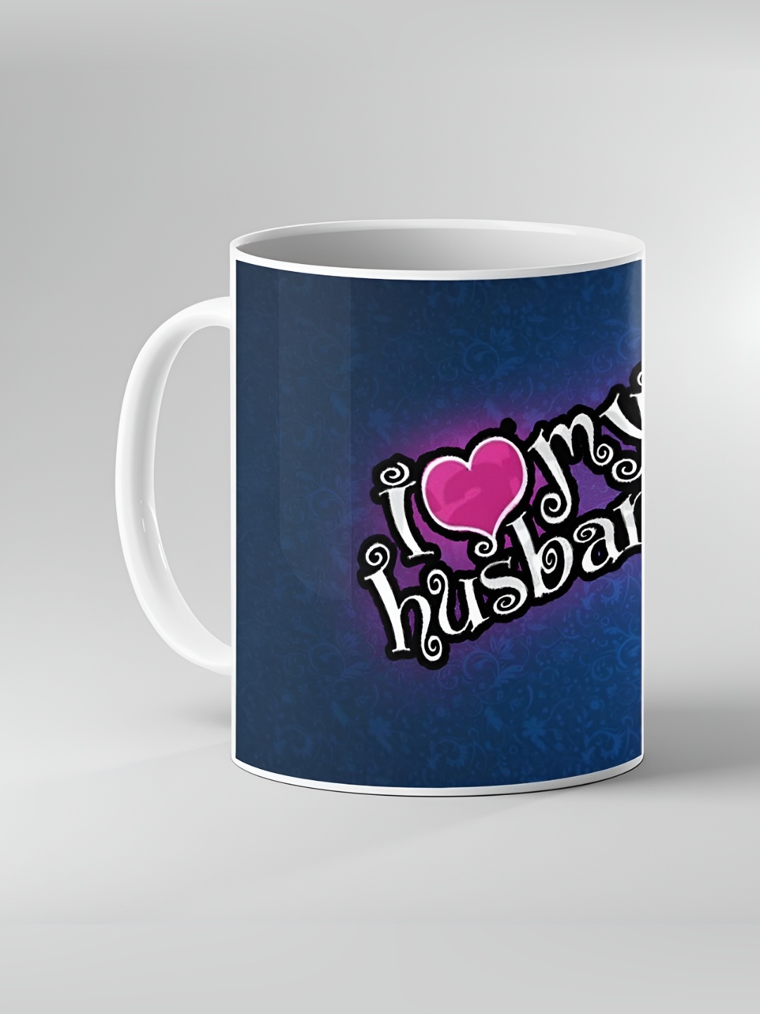 

Keviv White & Blue Text or Slogans Printed Ceramic Glossy Mug 325 ml