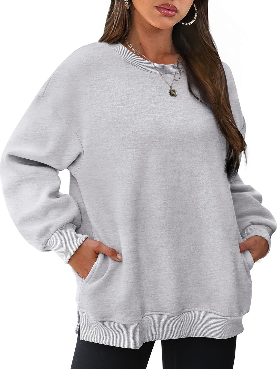 

StyleCast x Revolte Women Sweatshirt, Grey