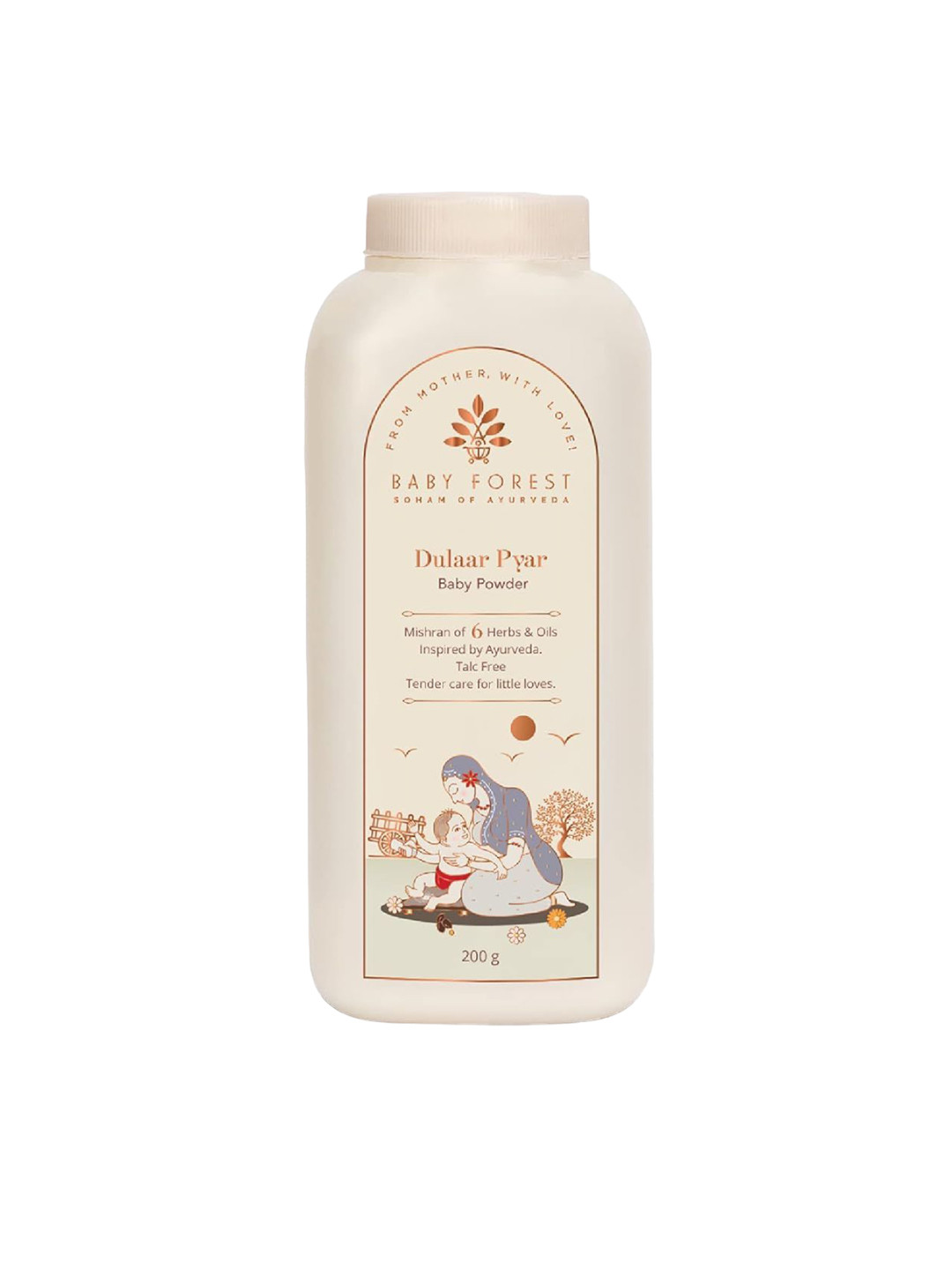 

Baby Forest Dulaar Pyar Talc-Free Baby Powder With Chamomile Flower Oil - 200 g, White