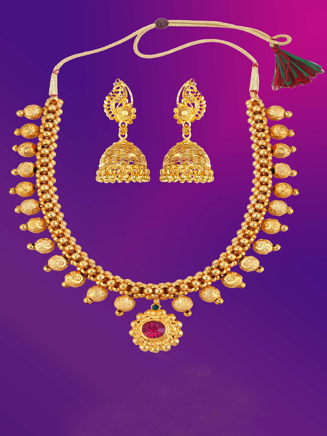 

Lila Gold Plated Jewellery Set