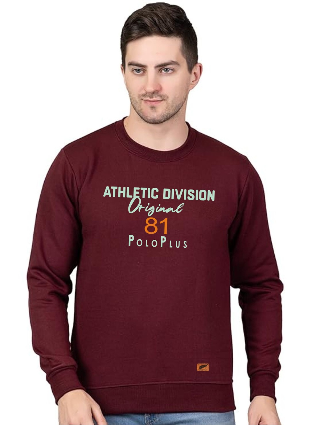 

Polo Plus Men Printed Long Sleeves Sweatshirt, Maroon
