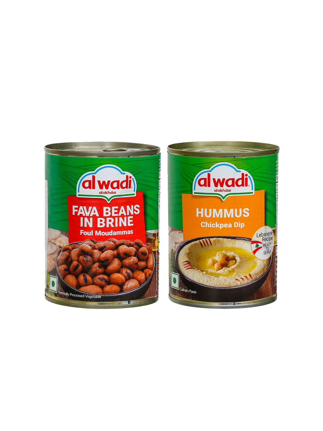 

Al Wadi Pack Of 2 Foul Moudammas (Egyptian Recipe)400g & Hummus (Chickpea Dip)400g, Red
