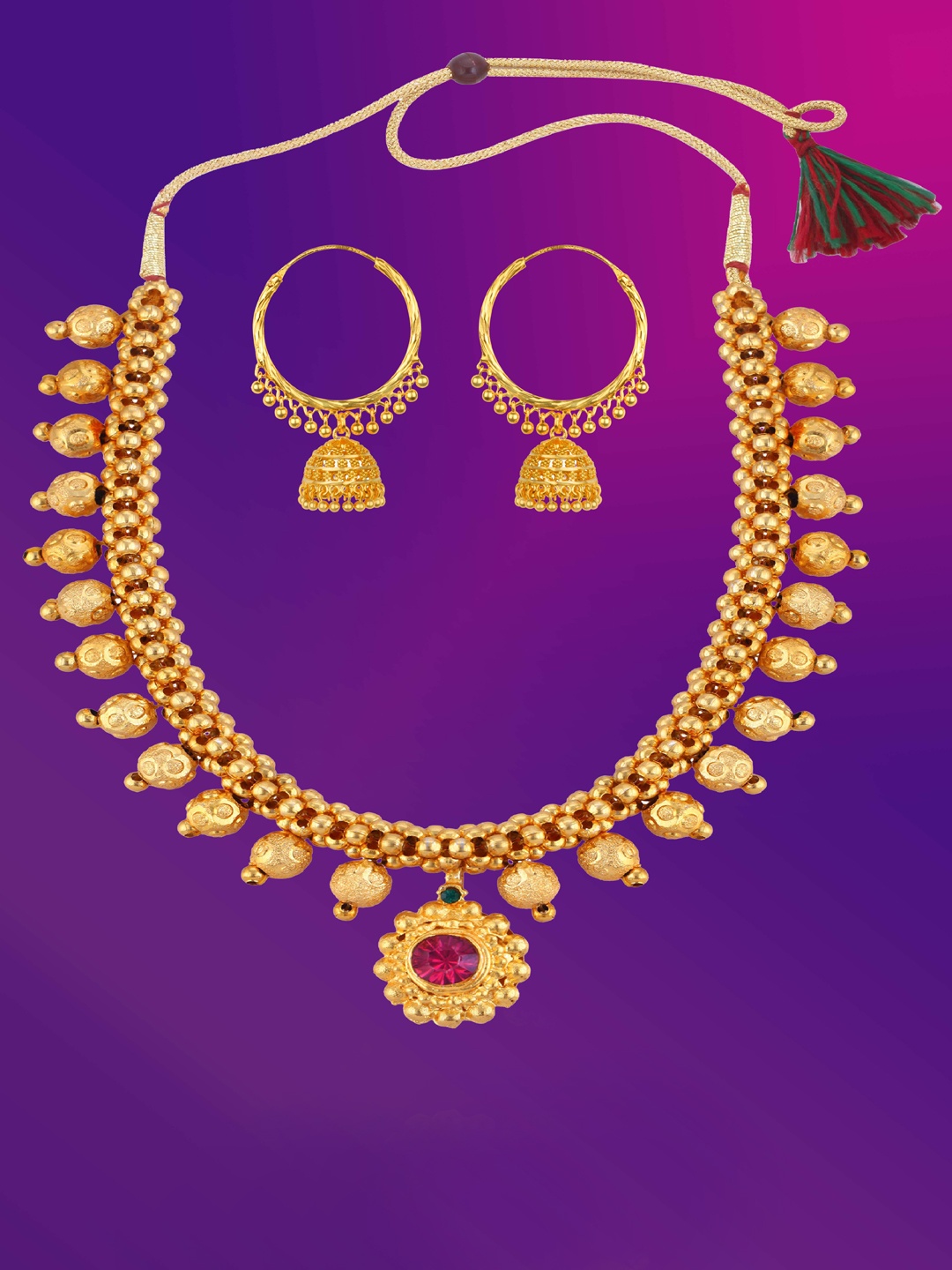 

Lila Gold Plated Jewellery Set