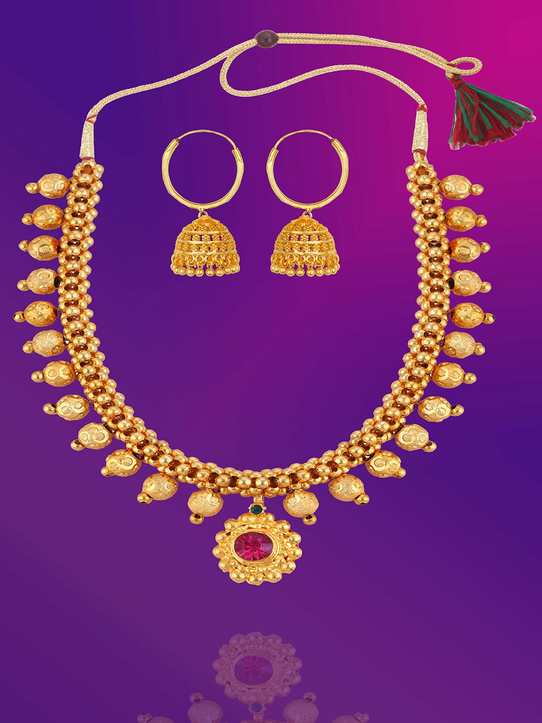 

Lila Gold Plated Jewellery Set