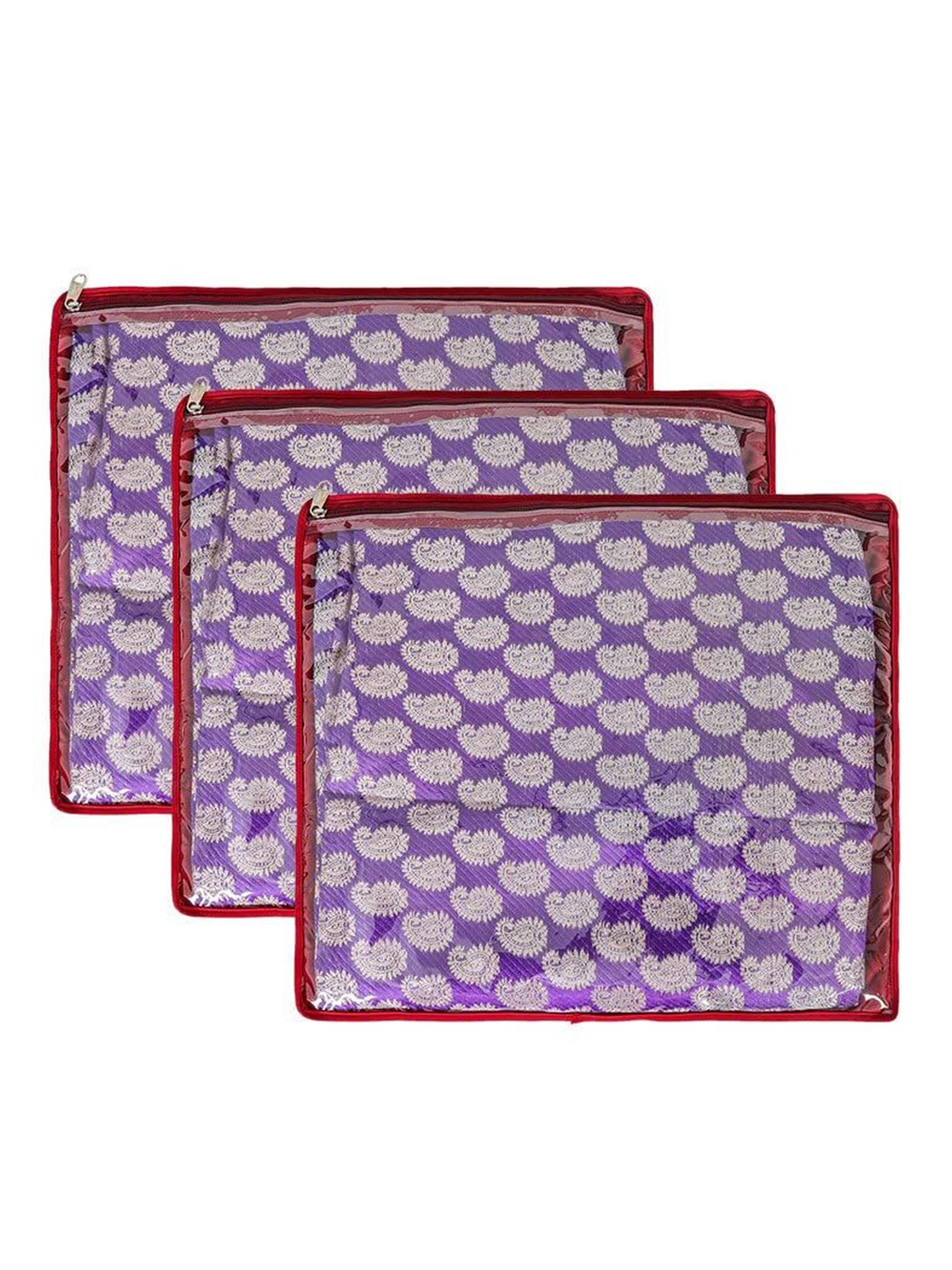 

prettykrafts Maroon 3 Pieces Printed Multi-Utility Reusable Organisers