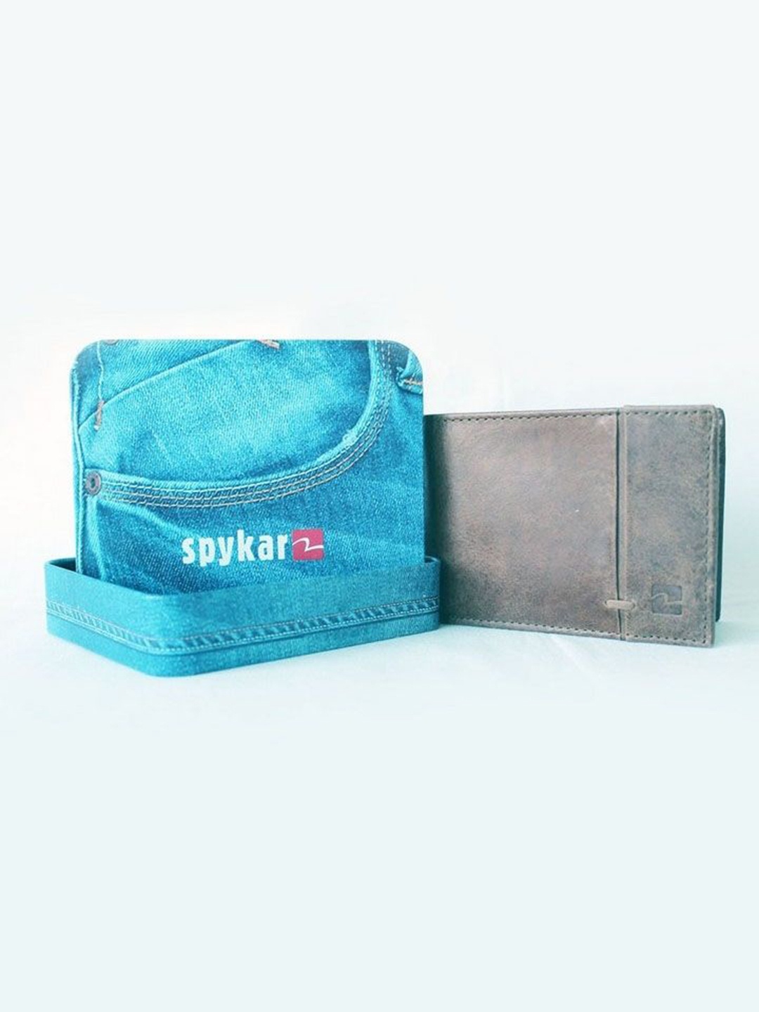 

SPYKAR Men PU Two Fold Wallet, Blue