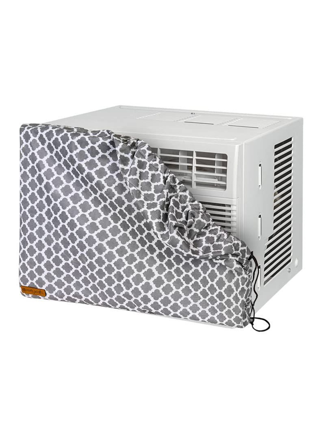 

prettykrafts Grey & White Printed Air Conditioner Cover