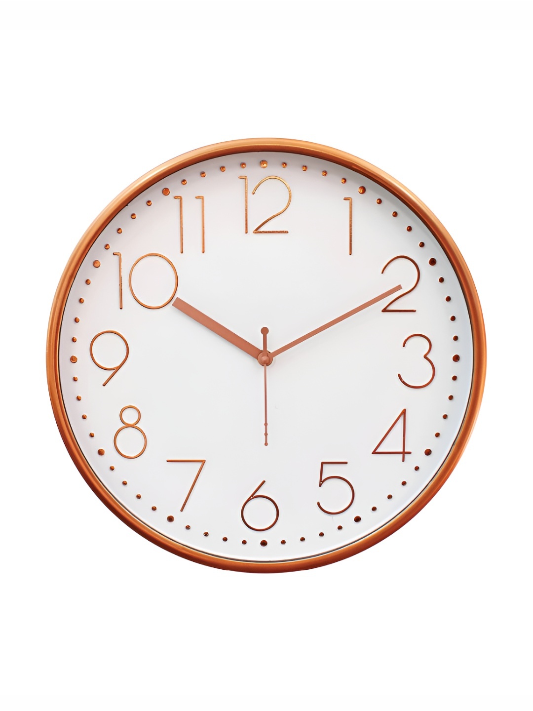 

RANDOM Printed Round Shaped Sweep Silent Movement Contemporary Wall Clock, Orange