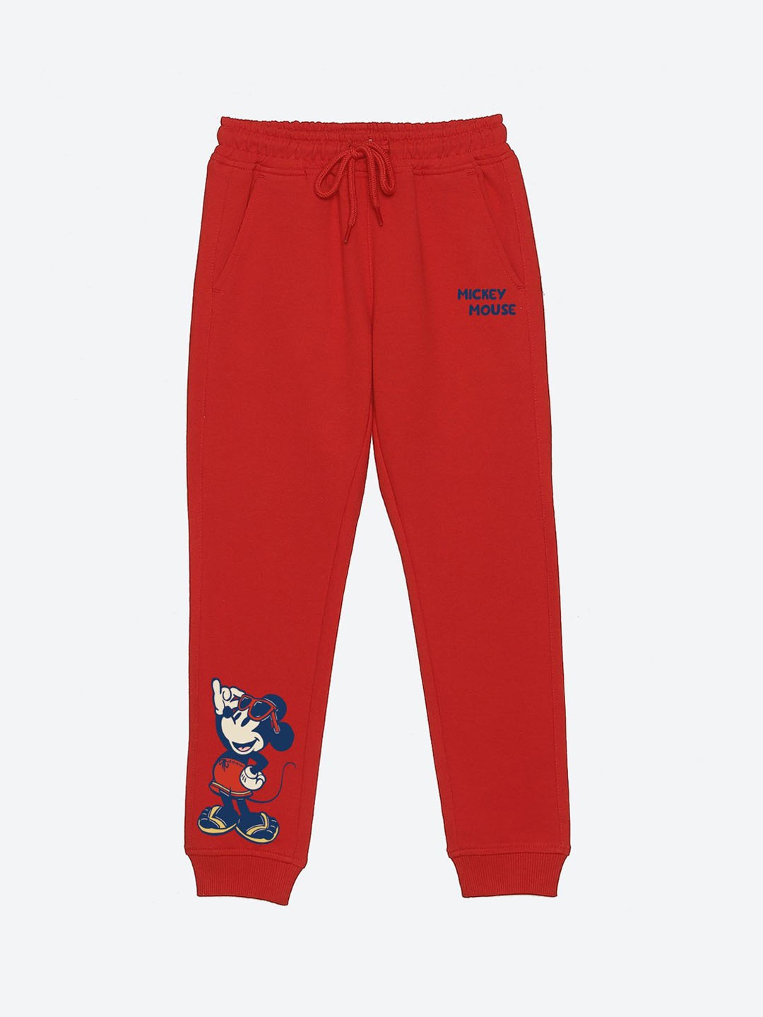 

YK Disney Boys Printed Mid-Rise Joggers, Red