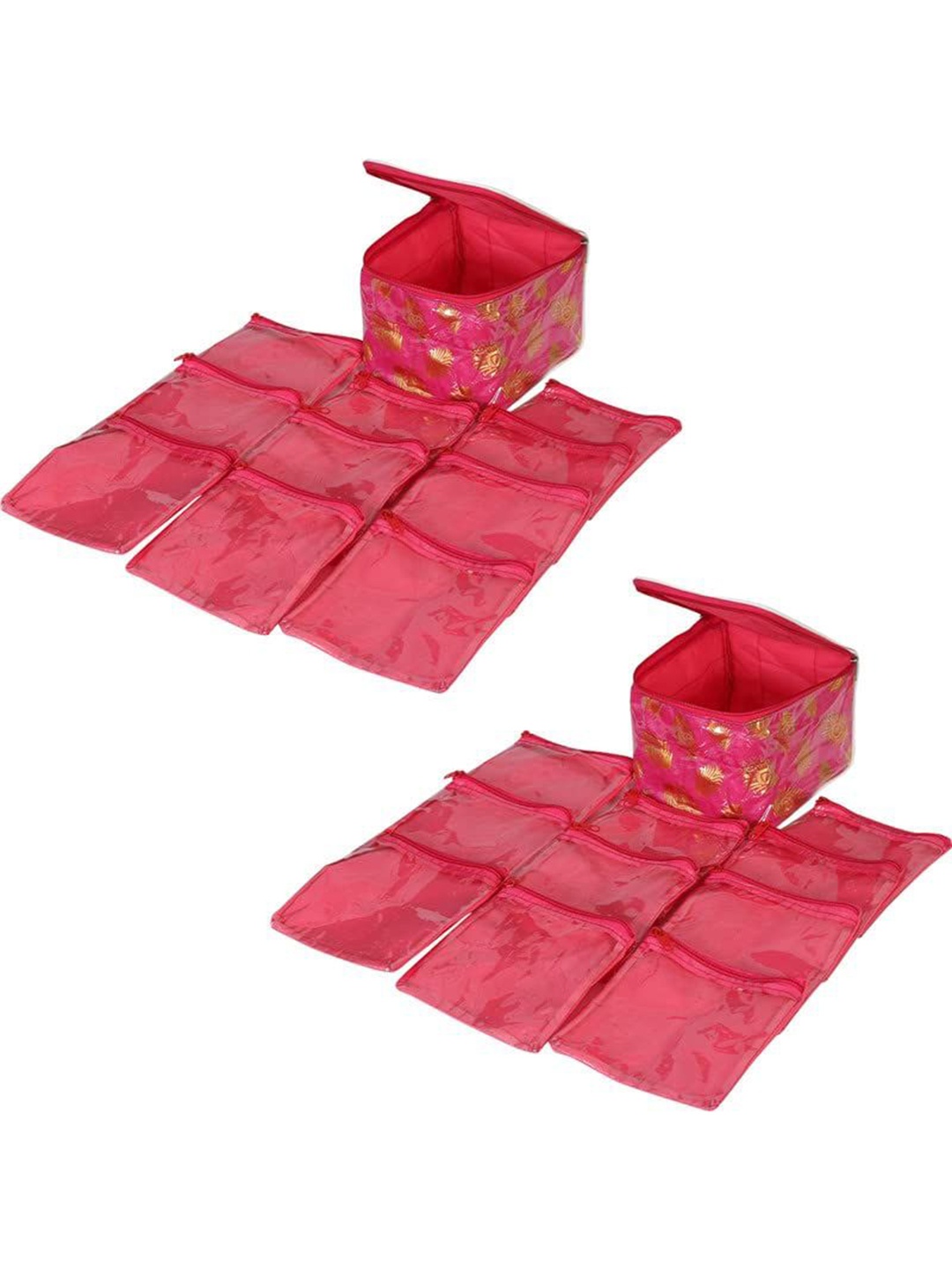 

prettykrafts Pink 2 Pieces Reusable Multi-Utility Organisers