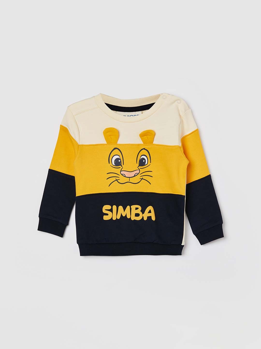 

Juniors by Lifestyle Boys Disney Lion King Simba Printed Pure Cotton Pullover Sweatshirt, Black