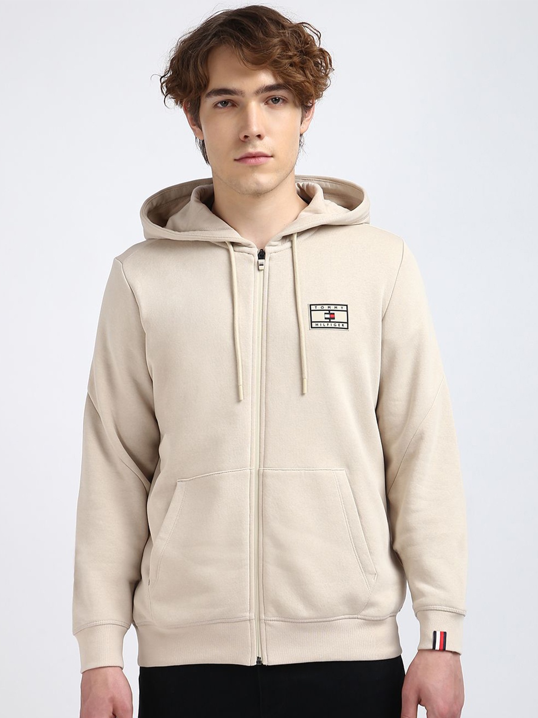 

Tommy Hilfiger Men Self Design Pullover, Beige