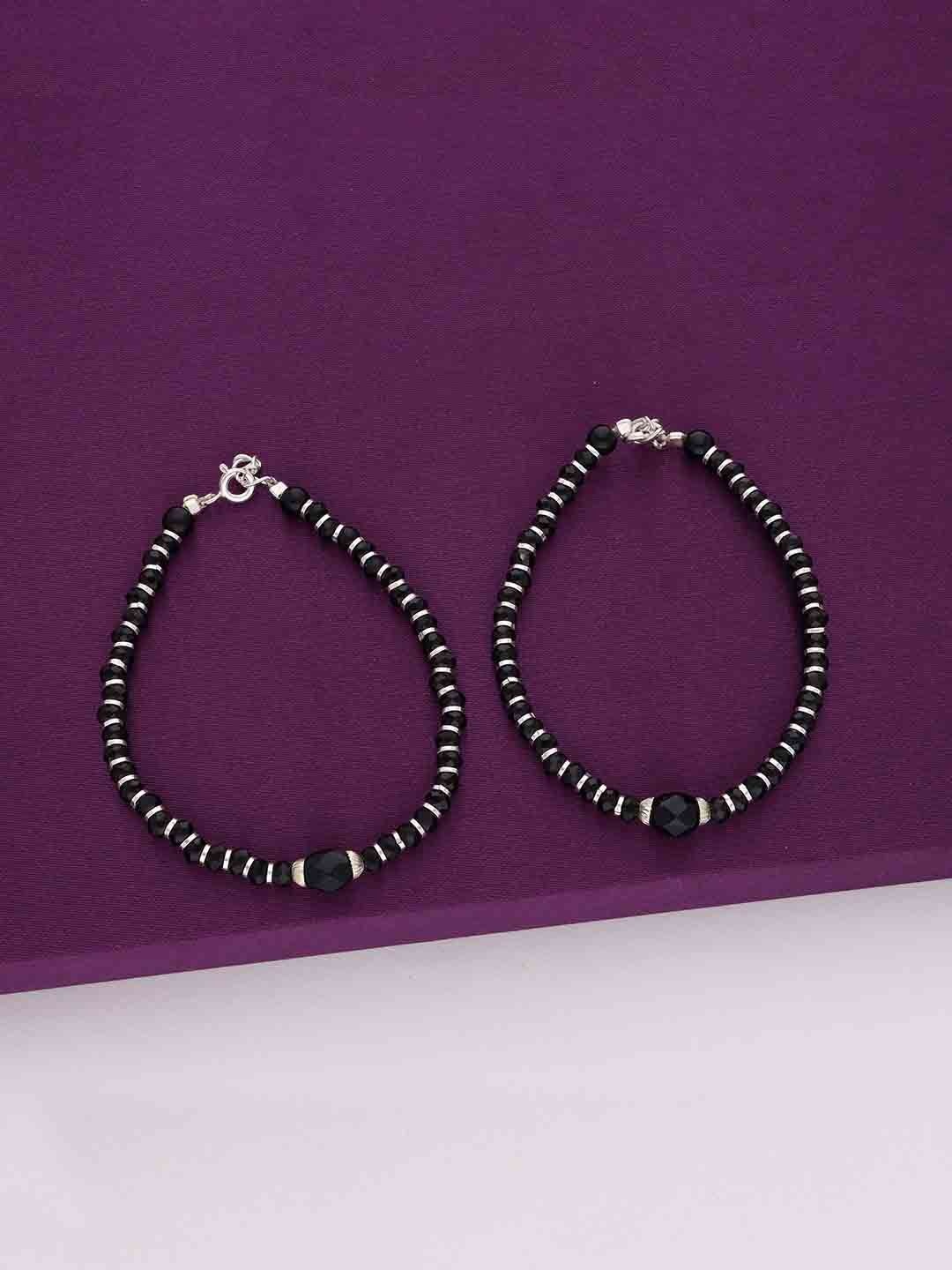 

KAI JEWEL Kids Set Of 2 Sterling Silver Rhodium-Plated Beaded Wraparound Bracelets