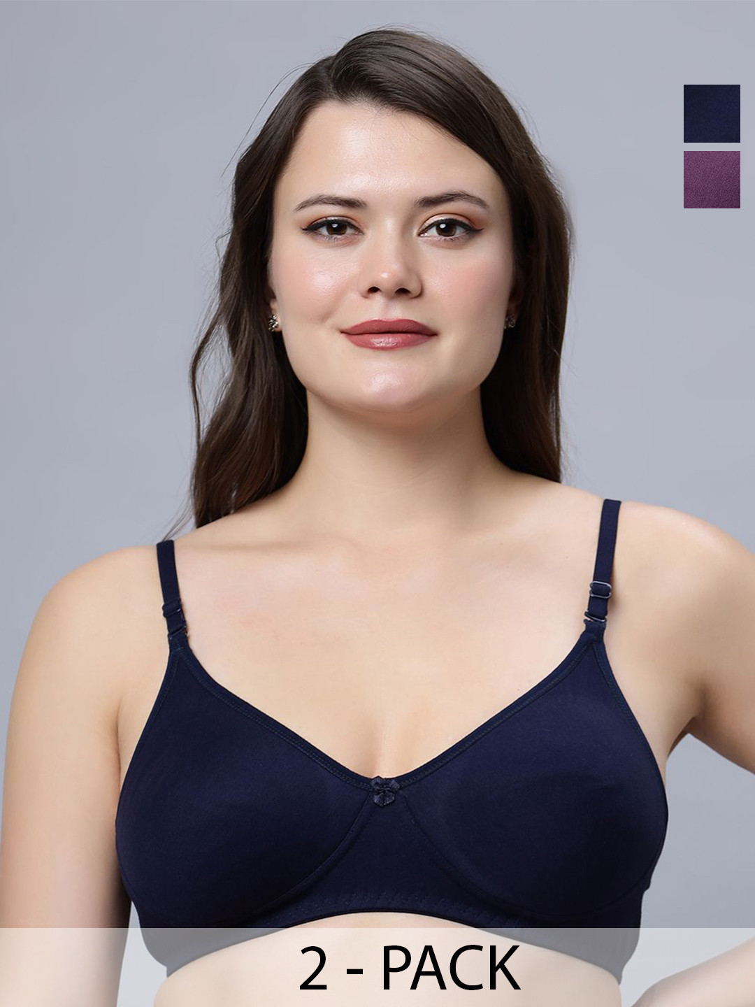 

In Care Women Pack of 2 Full Coverage T-shirt Bra, Black