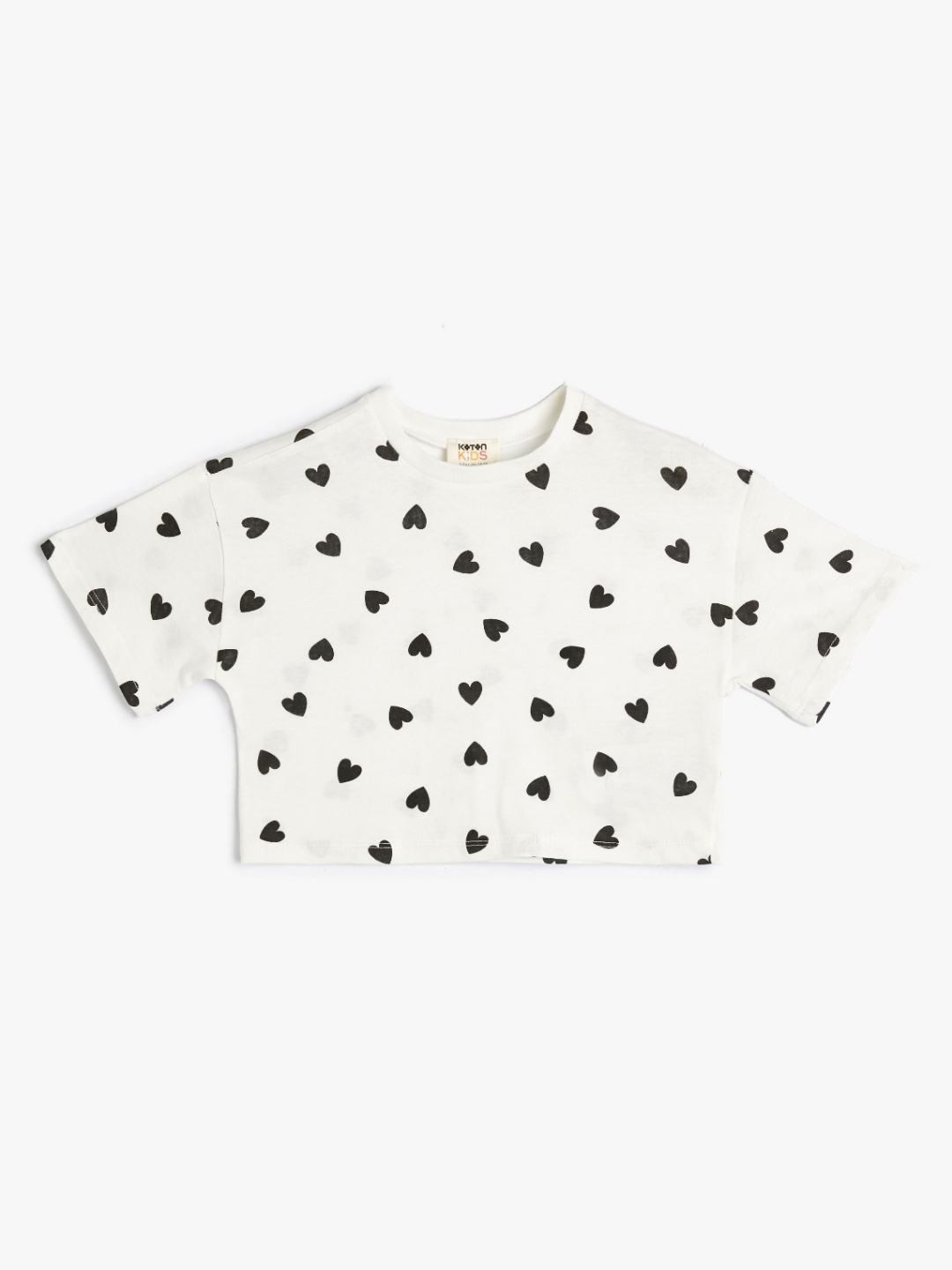 

Koton Girls Conversational Printed Round Neck Cotton T-shirt, Beige