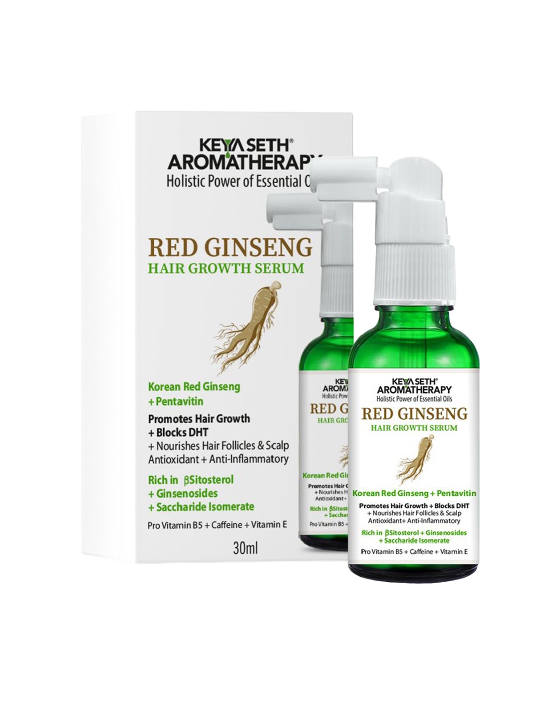 

KEYA SETH Korean Red Ginseng Hair Growth Serum-30ml, Transparent