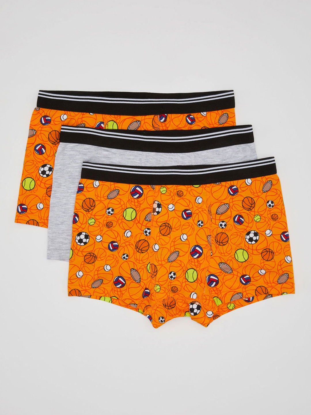 

DeFacto Boys Pack Of 3 Printed Trunk 234624206-GR93, Grey