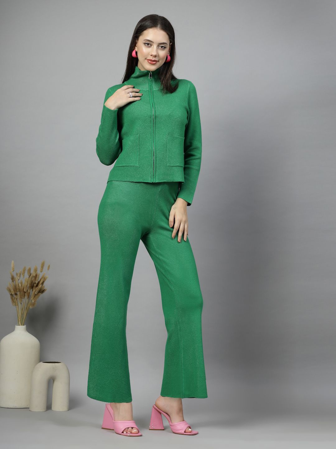

Mafadeny High Neck Sweater With Trouser, Green
