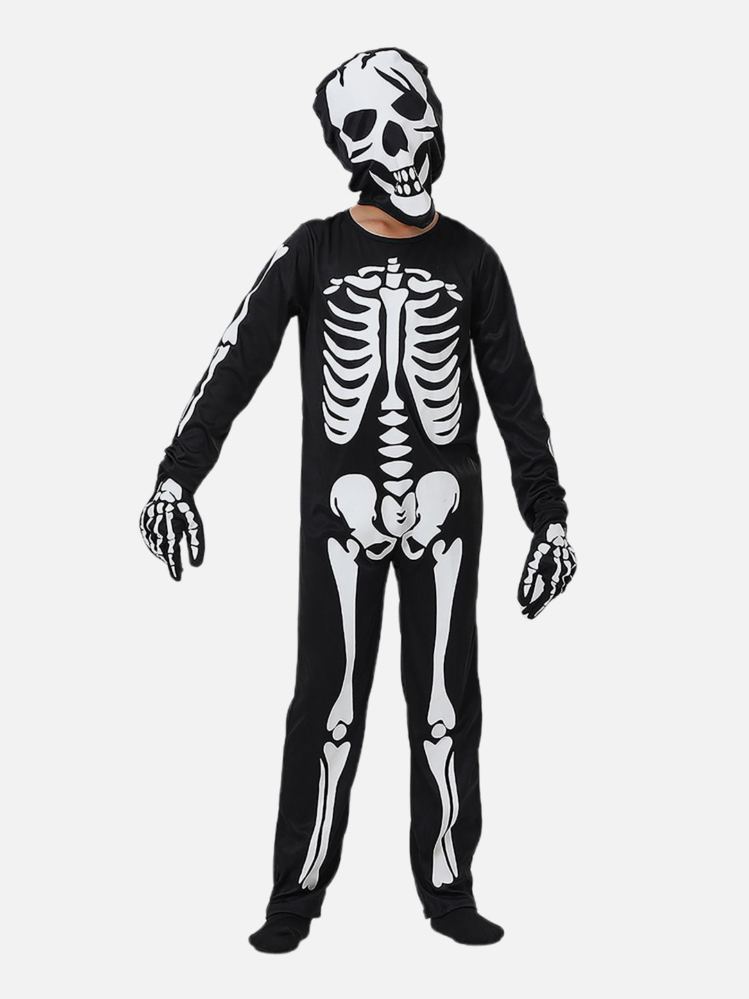 

Little Surprise Box LLP Kids Luminious Glow in Dark Skeleton Halloween Costume Dress Up, Black