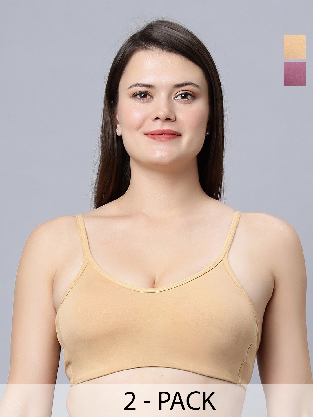 

In Care Pack Of 2 Full Coverage Everyday Solid Bra, Beige