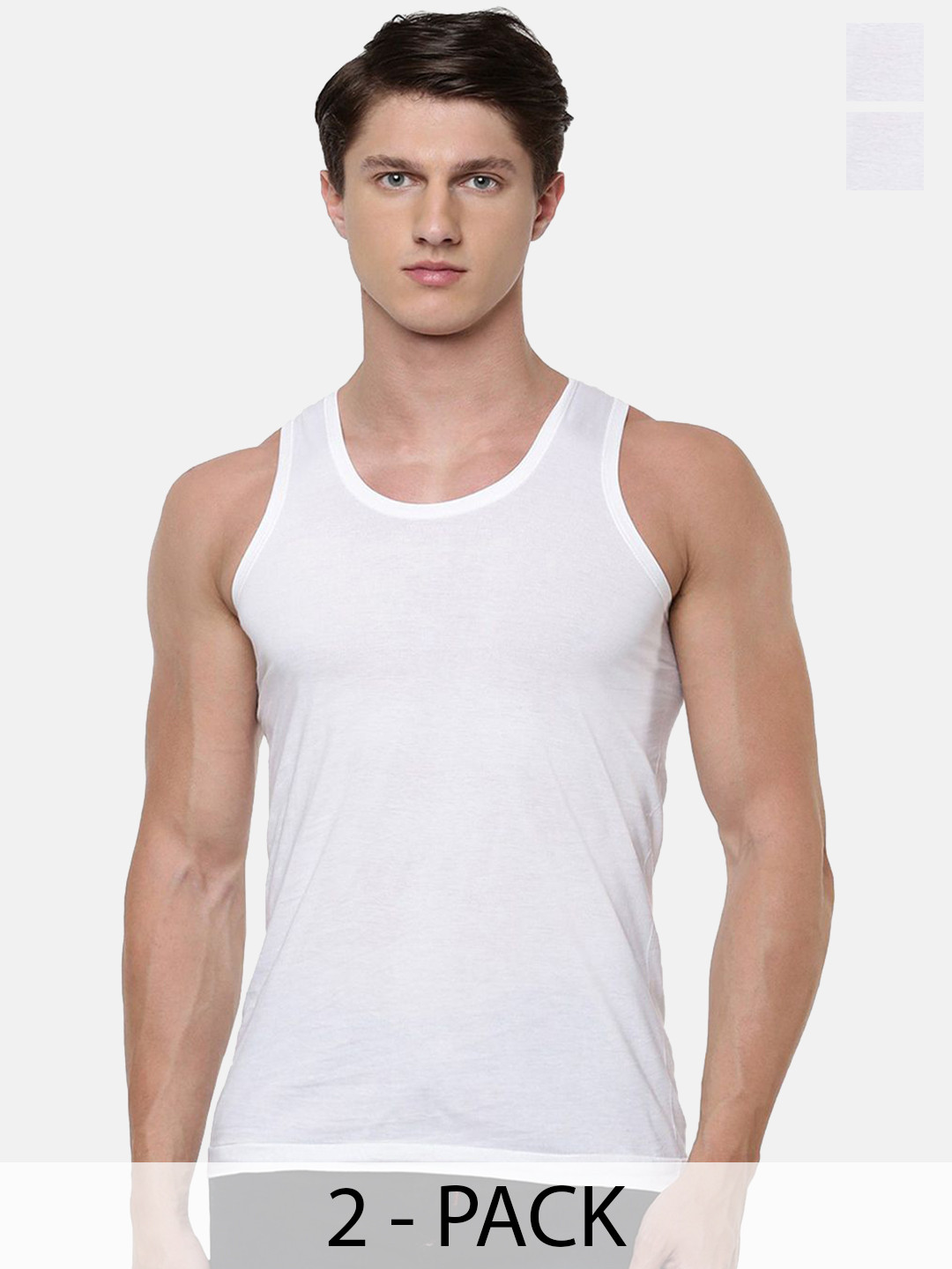 

Ramraj Pack Of 2 Men Cotton Undershirt Vests, White