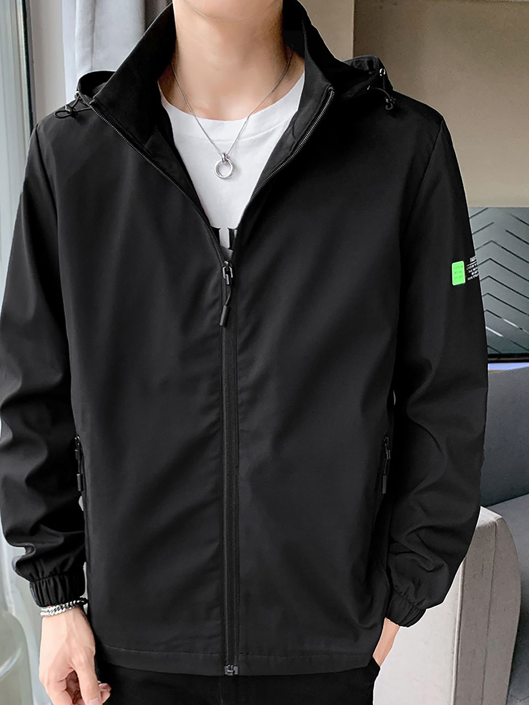 

StyleCast x Revolte Men Hooded Tailored Jacket, Black