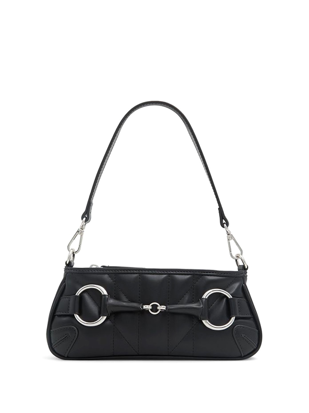 

Call It Spring Women Structured Sling Bag with Tasselled, Black