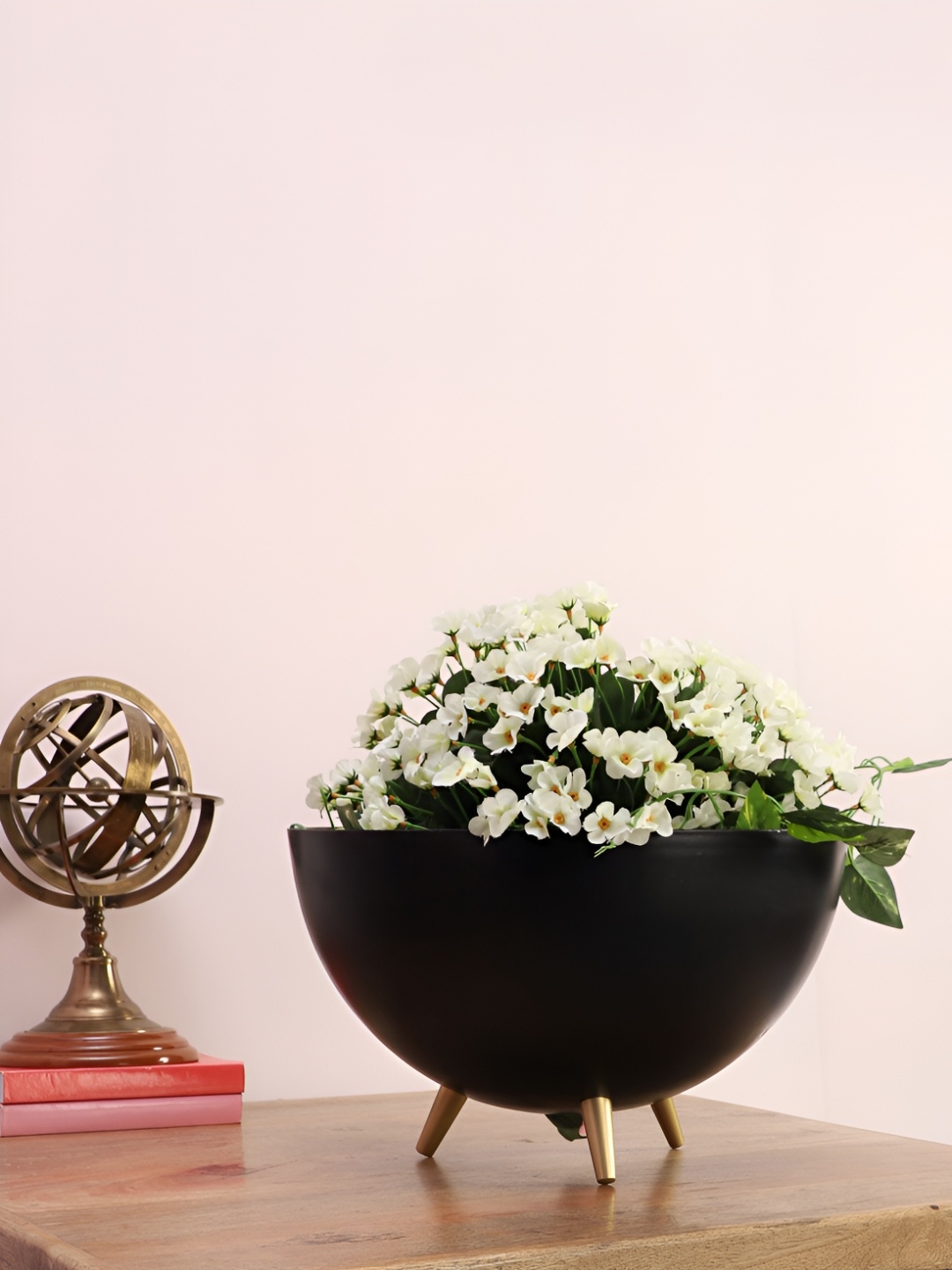 

pristine interiors Black & Yellow Metal Madyson Planter