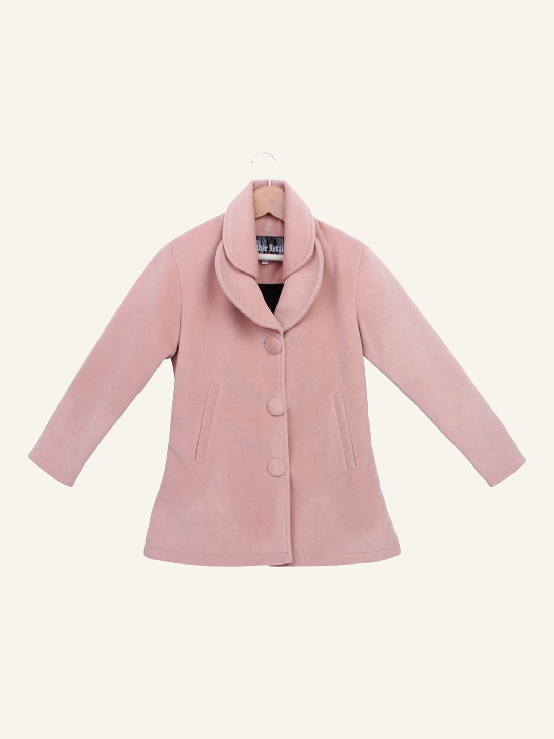 

Leather Retail Girls Solid Tailored Jacket, Pink