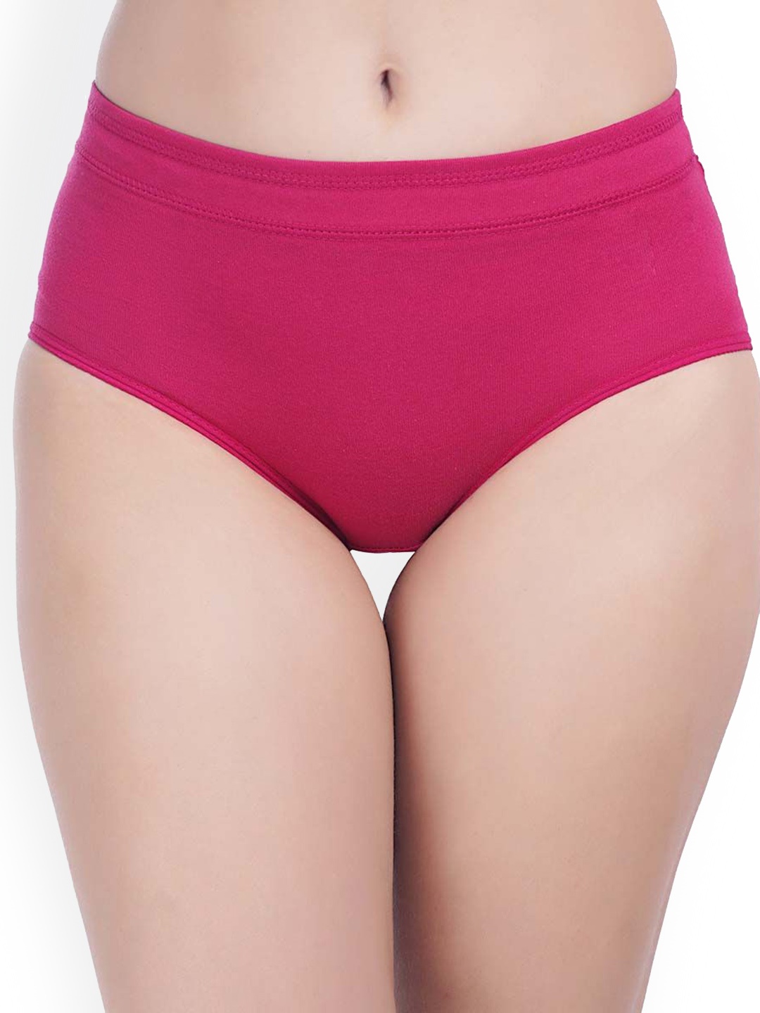 

YOU FOREVER Women Pack of 3 High Waist Hipster Briefs, Magenta