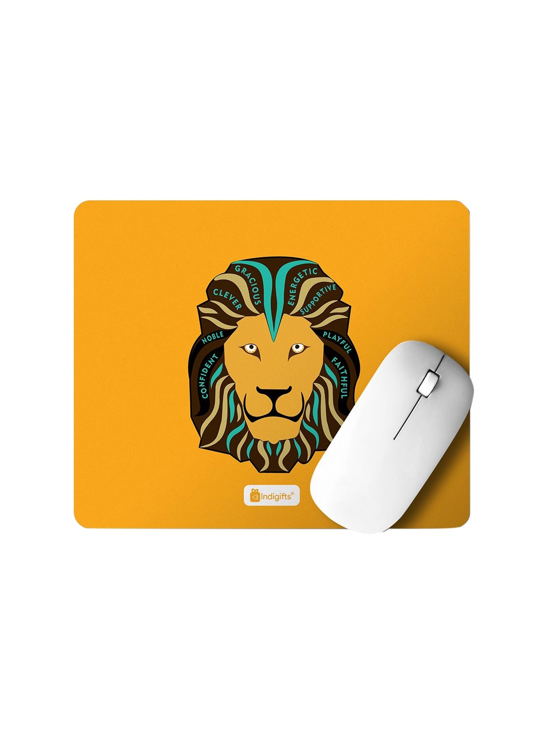 

Indigifts Orange-Colored & Black Printed Mouse Pad