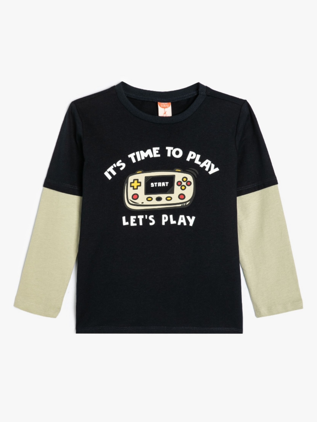 

Koton Boys Graphic Printed Round Neck Cotton T-shirt, Navy blue