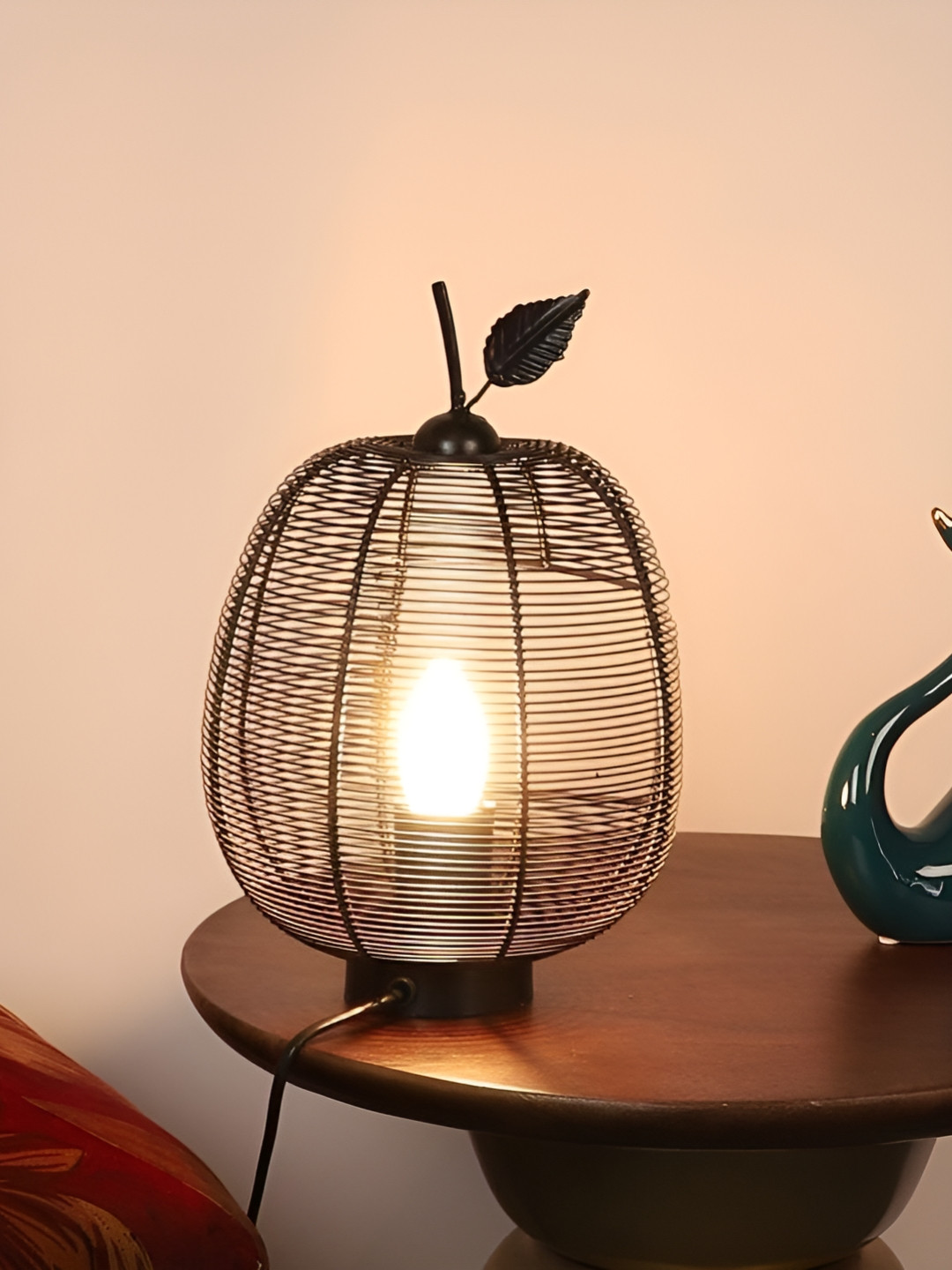 

pristine interiors Black Metal Contemporary Cylindrical Shaped Table Lamp