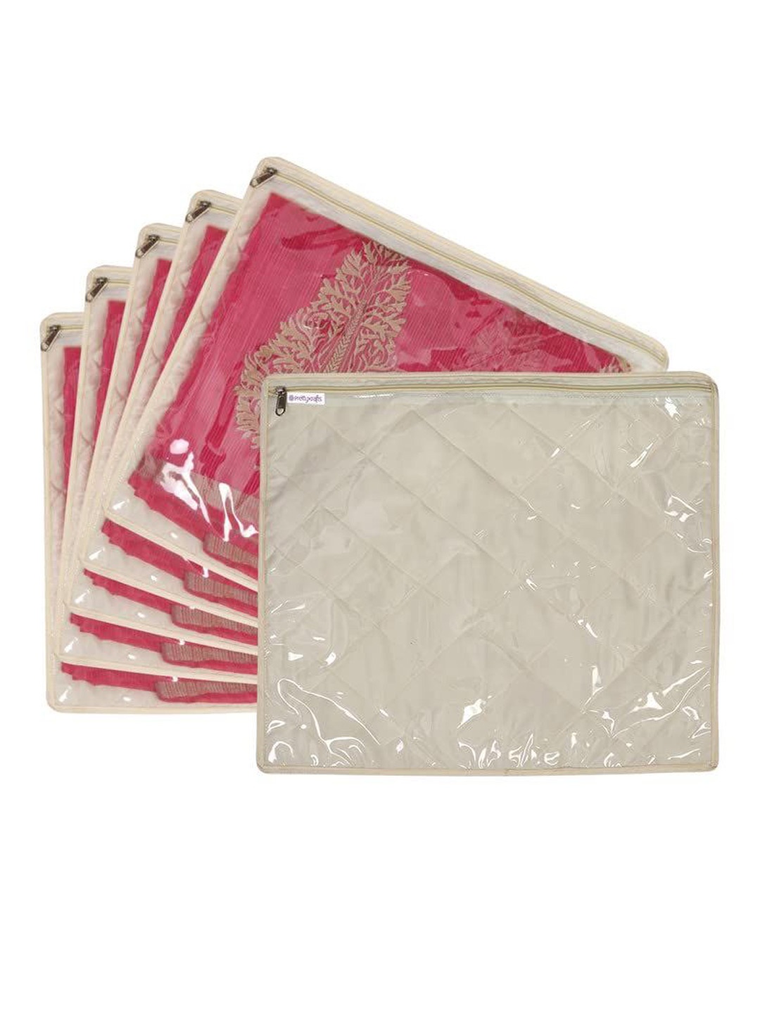 

prettykrafts White 6 Pieces Saree Covers Organisers