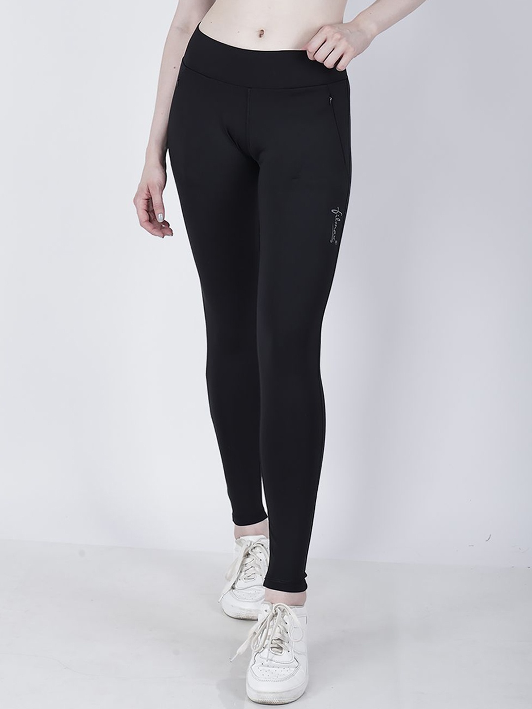 

FILMAX ORIGINALS Women Slim-Fit Ankle-Length Gym Tights, Black