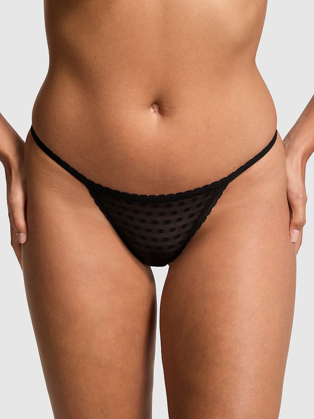 

Victoria's Secret Self Design Thong Briefs 112503362ZUO, Black