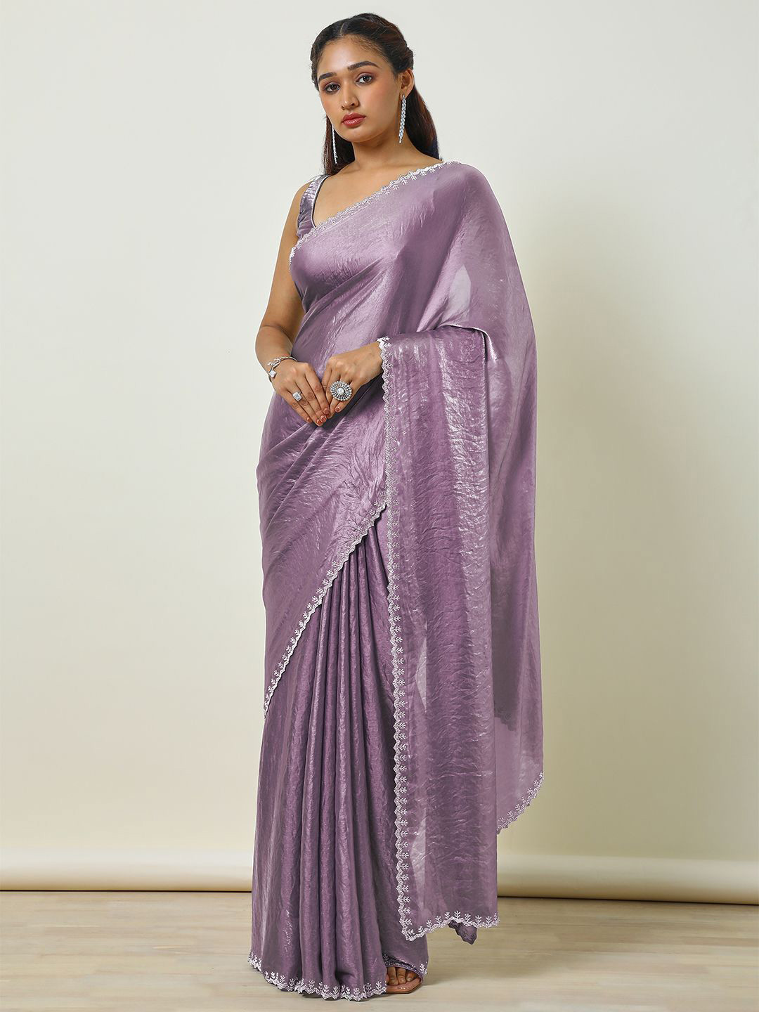 

Soch Beads and Stones Embellished Saree, Pink