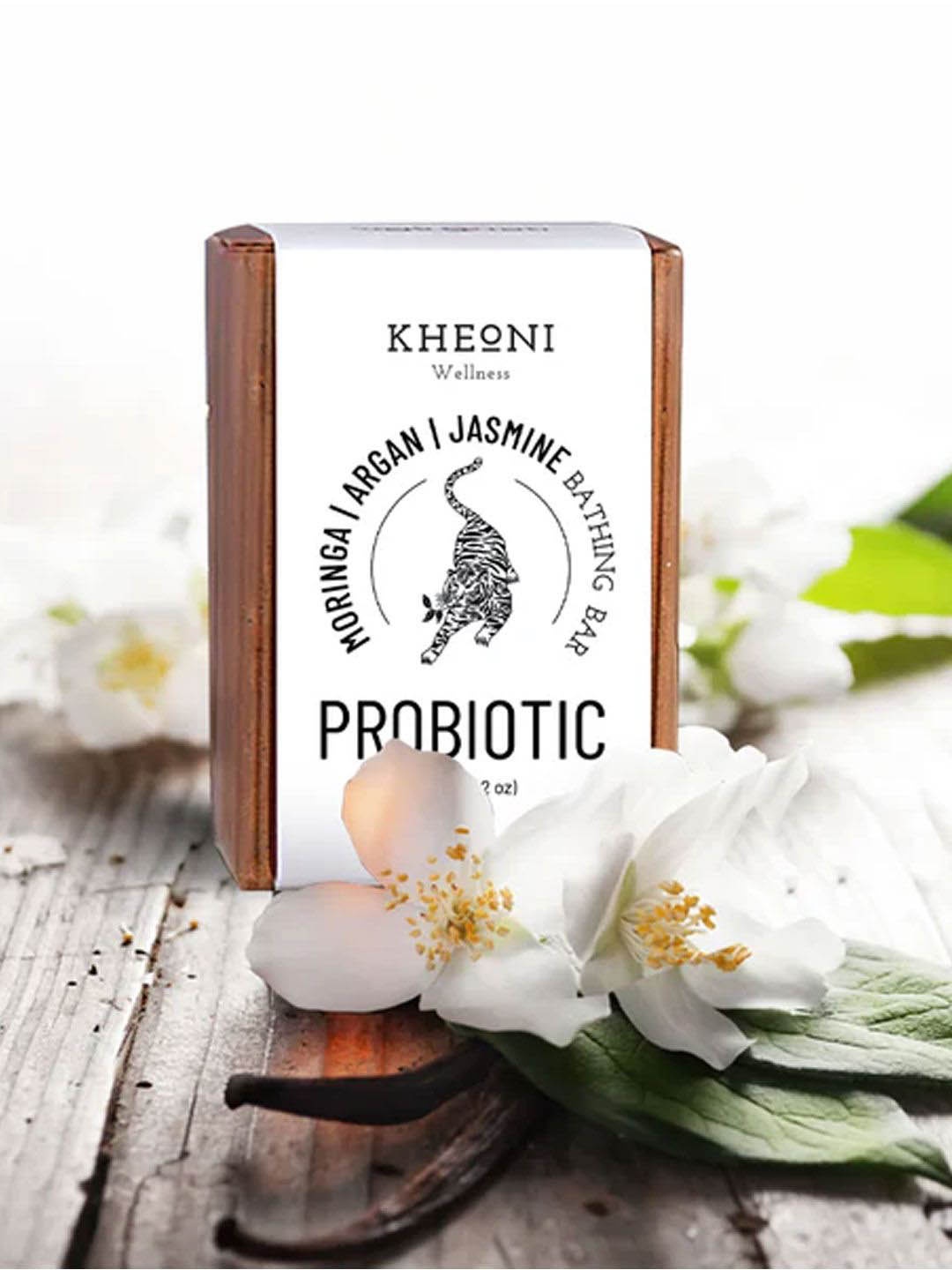 

Kheoni Probiotic Moringa Argan Jasmine Soap-120 g, White