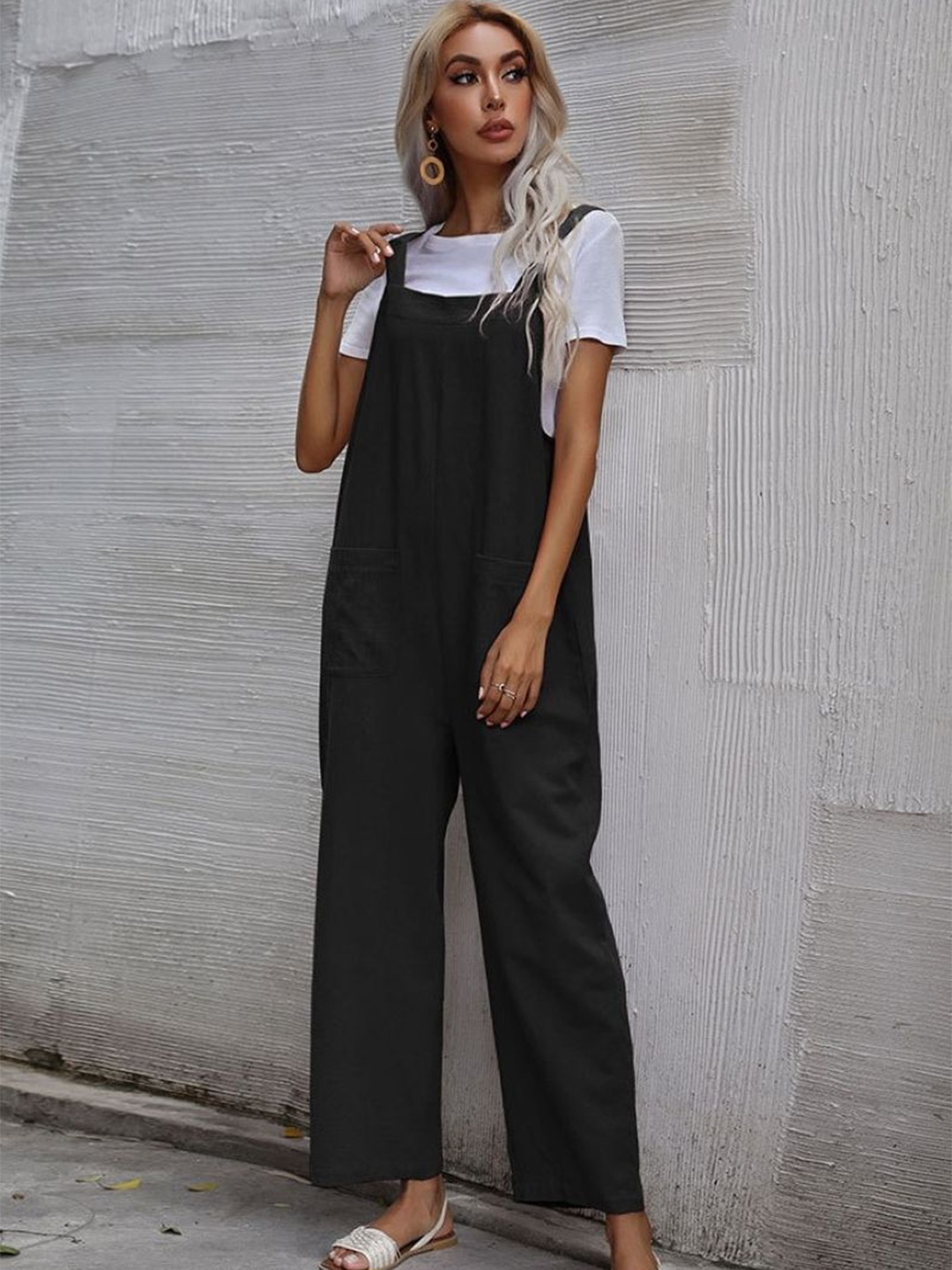 

StyleCast Women Black Solid Basic Jumpsuit