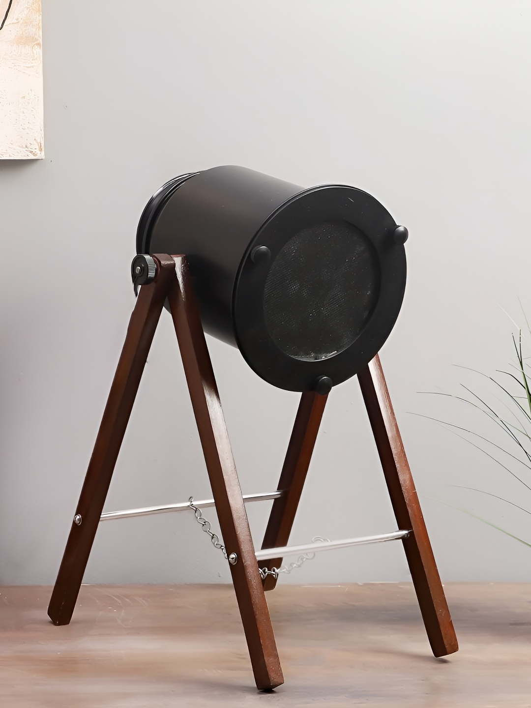 

pristine interiors Black Metal Contemporary Cylindrical Shaped Table Lamp