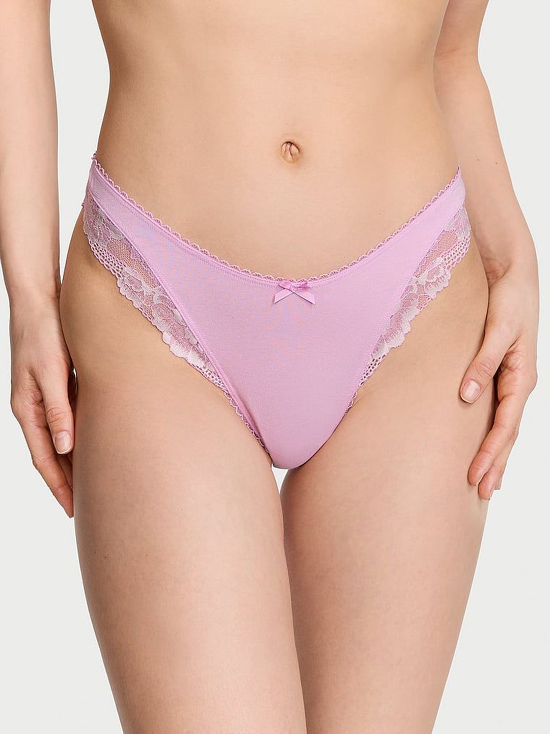 

Victoria's Secret Women Lace High-Rise Thong Briefs 1124213863GA, Purple