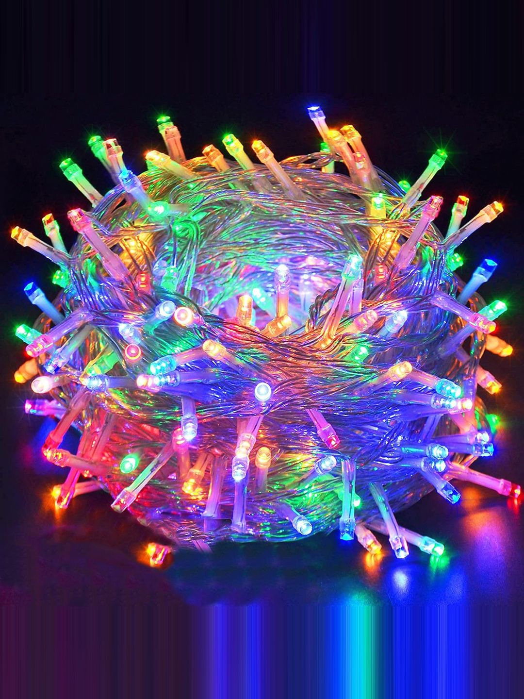 

Kuber Industries Transparent & Blue Rice Shaped String Light